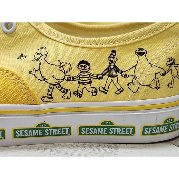 Vans Sesame Street Sneakers Yellow Big Bird Cookie Monster Men 6.5 main image 9